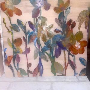 Pair of coordinating textured canvas art